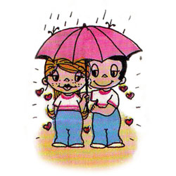 Love is the sun shining bright in a rainy day.