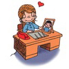 примеры картинок: Love is...having his picture on your desk and your love in his heart.